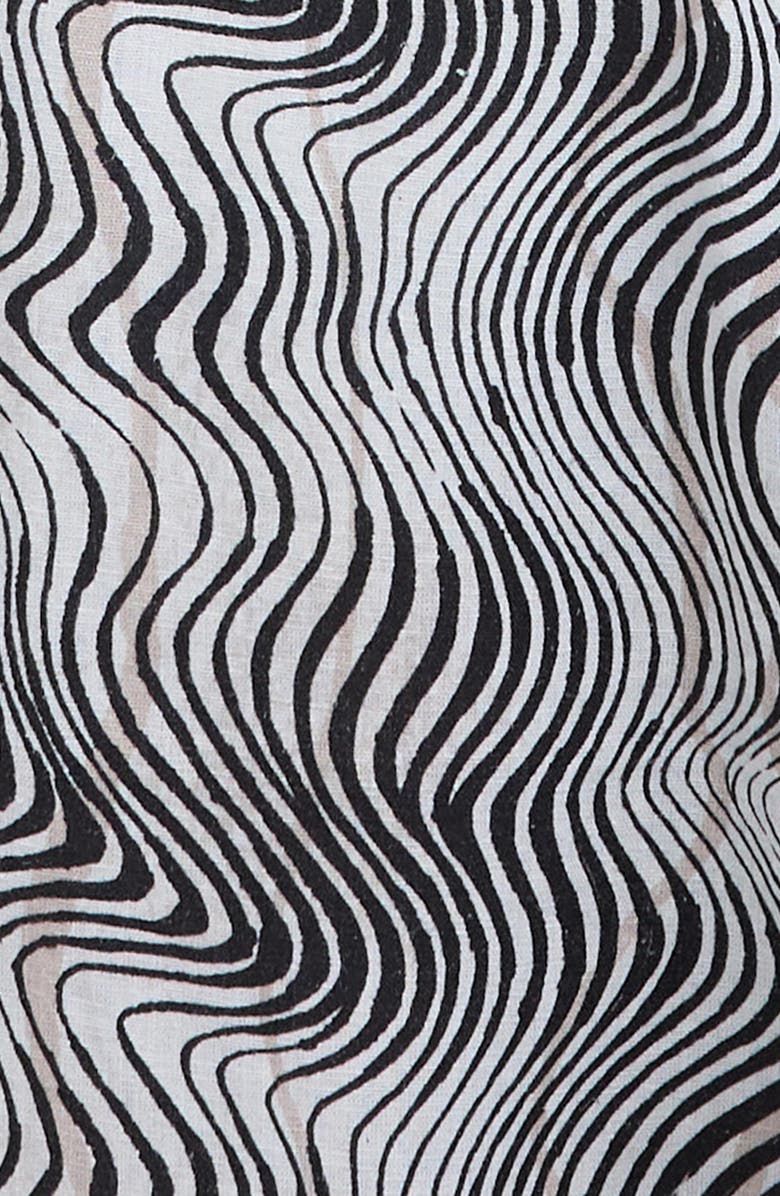 Barbour Romy Cap Sleeve Maxi Shirtdress, Alternate, color, Monochrome Print