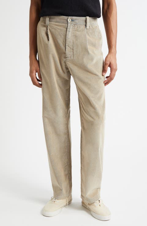 Pleated Corduroy Trousers