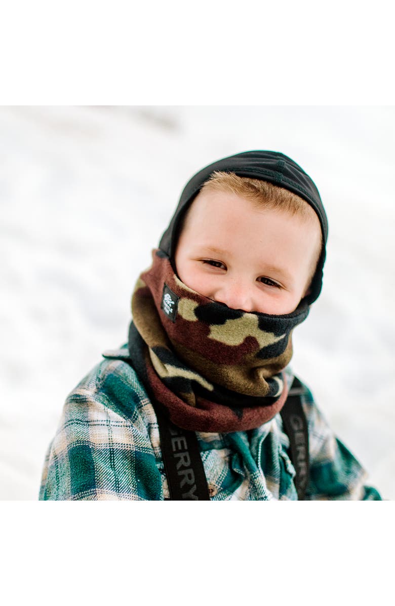 Turtle Fur Kids Playful Prints Fleece Shellaclava Balaclava, Alternate, color, Monkeys