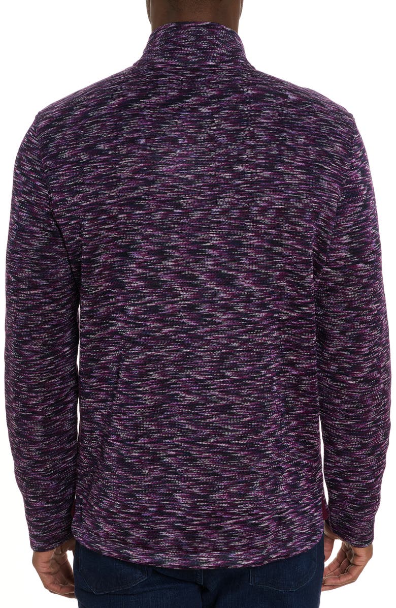 Robert Graham Waterford Space Dye Quarter Zip Pullover, Alternate, color, Berry