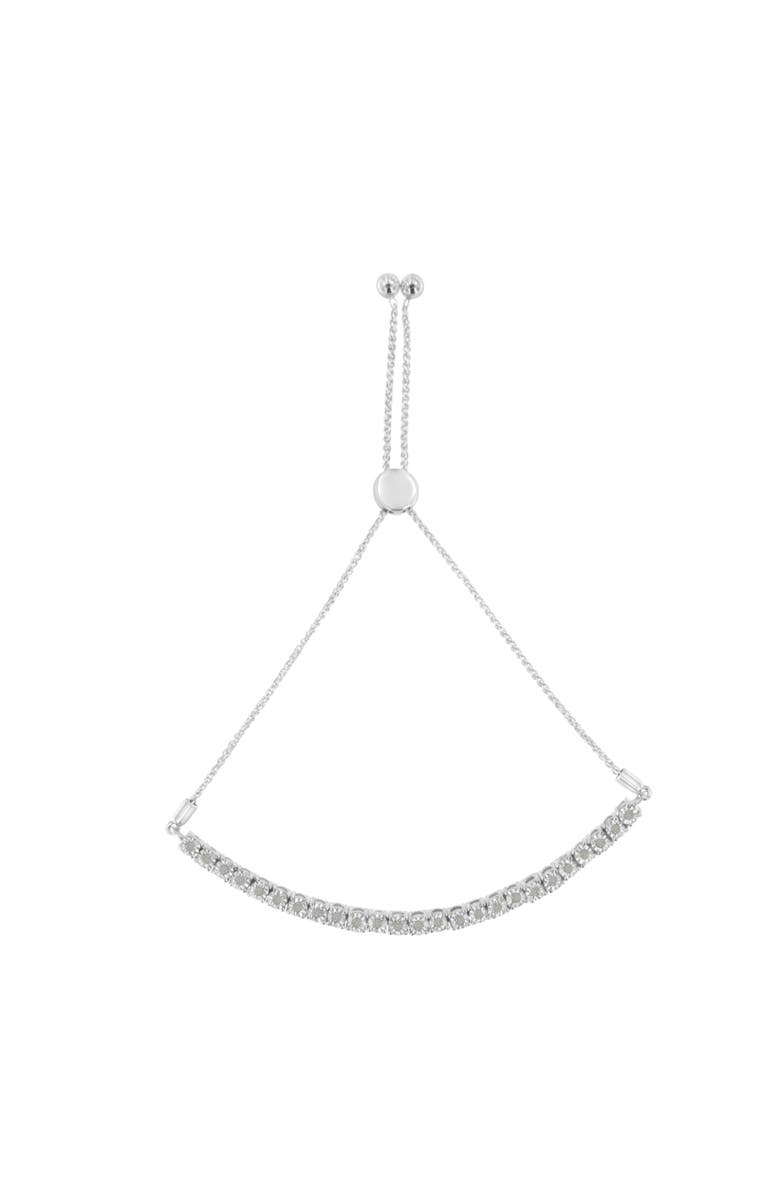 Haus of Brilliance Silver 1/4 Cttw Miracle-Set Diamond Bolo Tennis Bracelet, Alternate, color, Silver