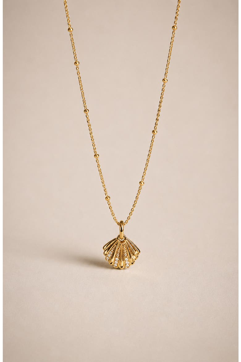 Quero Crystal Pendant Necklace In Gold, Alternate, color, Gold