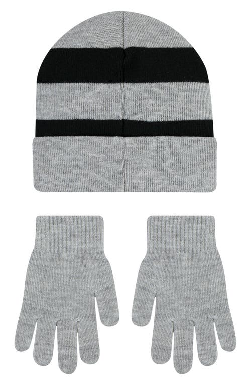 Nike Chunky Stripe Peak Beanie In Gray