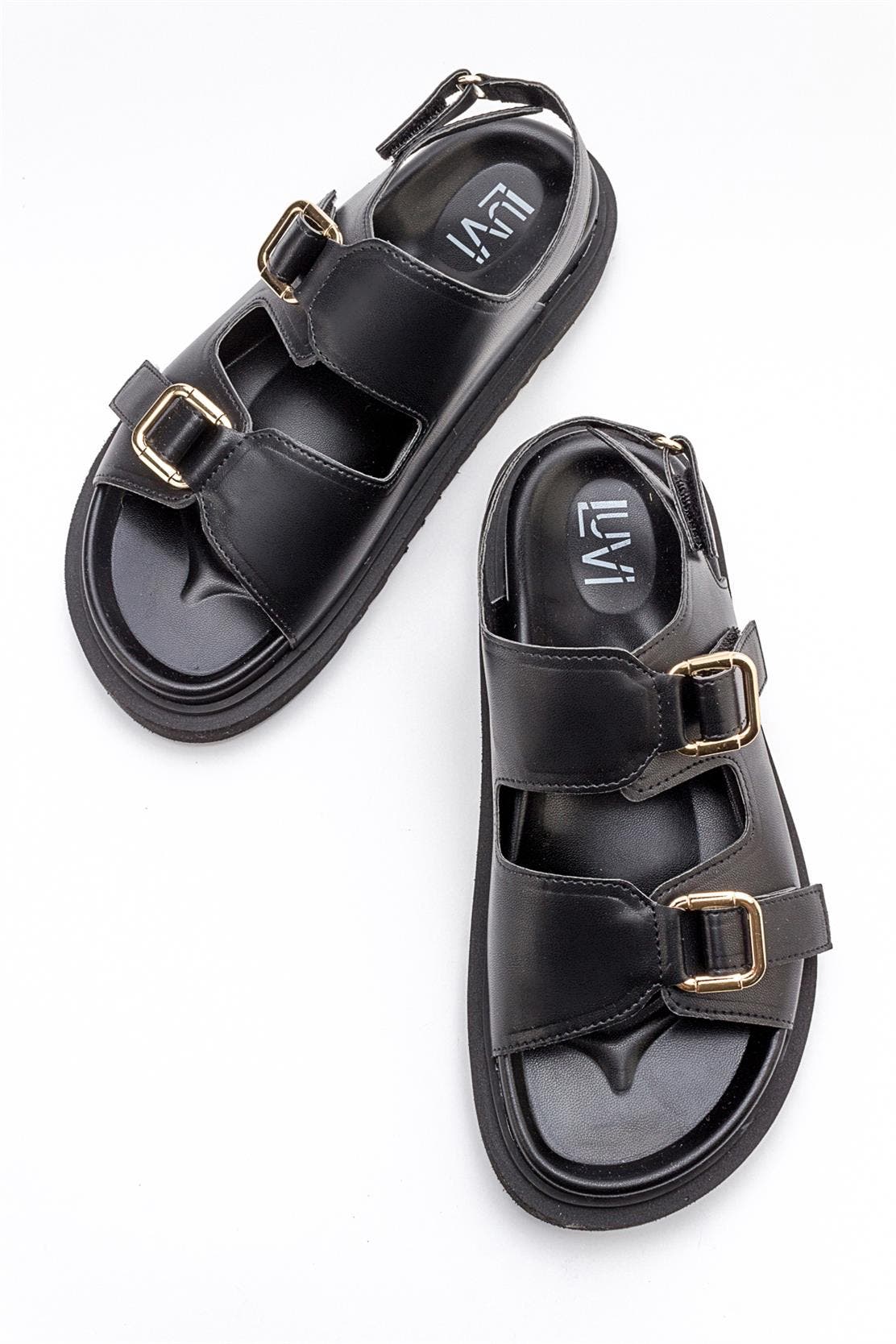 Prologue Shoes Hermosa Double Strap Sandal, Alternate, color, Black