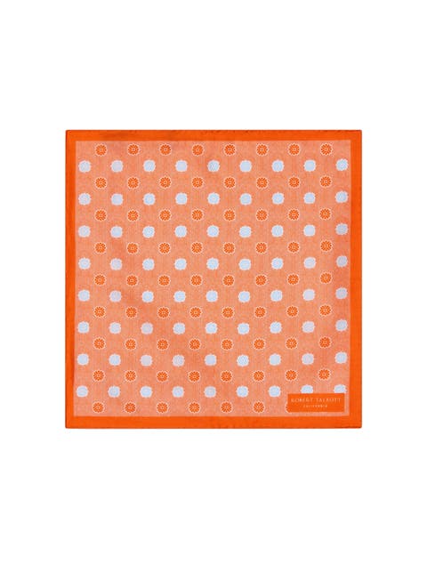 York Geo Herringbone Pocket Square