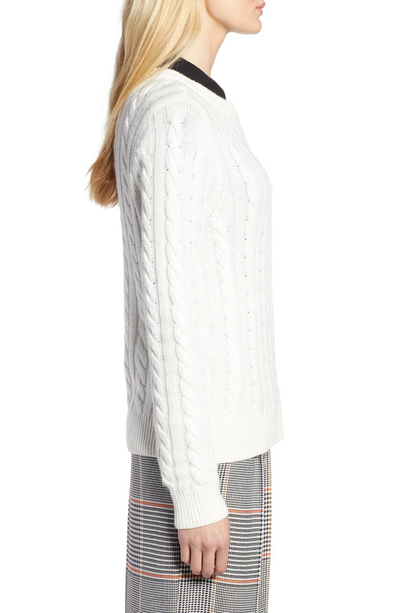 Halogen<sup>®</sup> x Atlantic-Pacific Cable Sweater, Alternate, color,