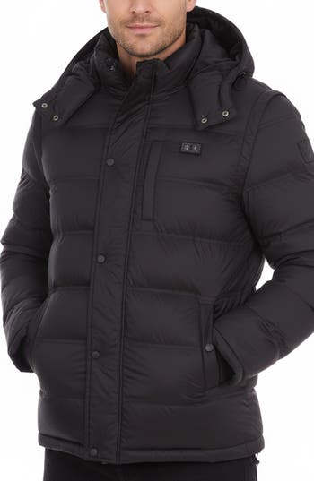 Helios The Heated Coat Helios 2-in-1 Heated Hybrid Coat In Black