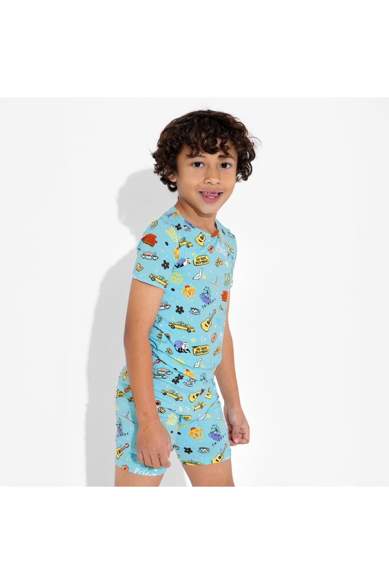 Friends Kids 2-Piece Short Sleeve & Shorts Pajama Set, Alternate, color, Friends
