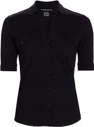 Majestic Filatures Soft Touch Elbow Sleeve Pocket Shirt