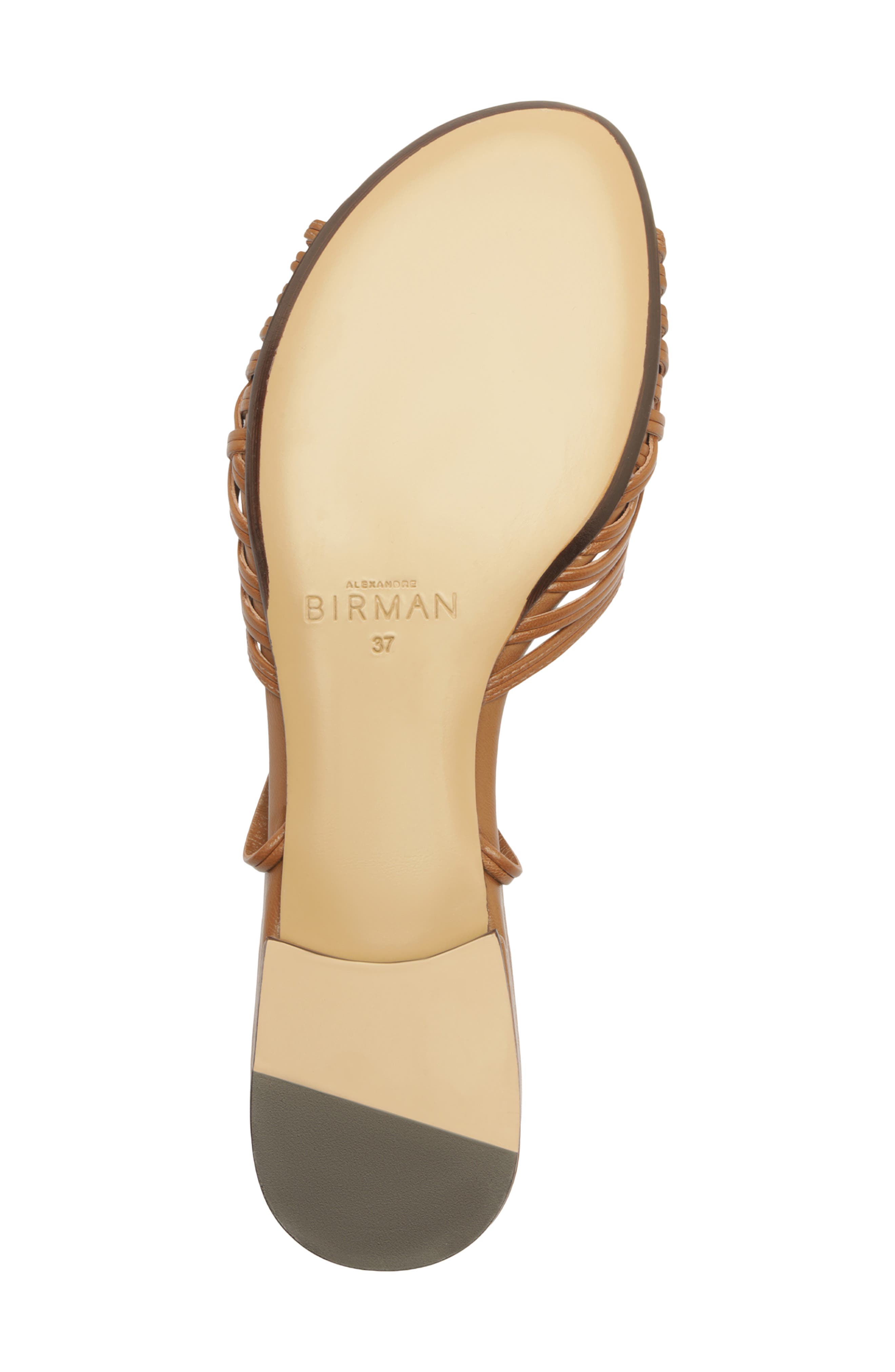 Alexandre Birman Lilian Woven Flat Ankle Strap Sandal, Alternate, color, Espresso