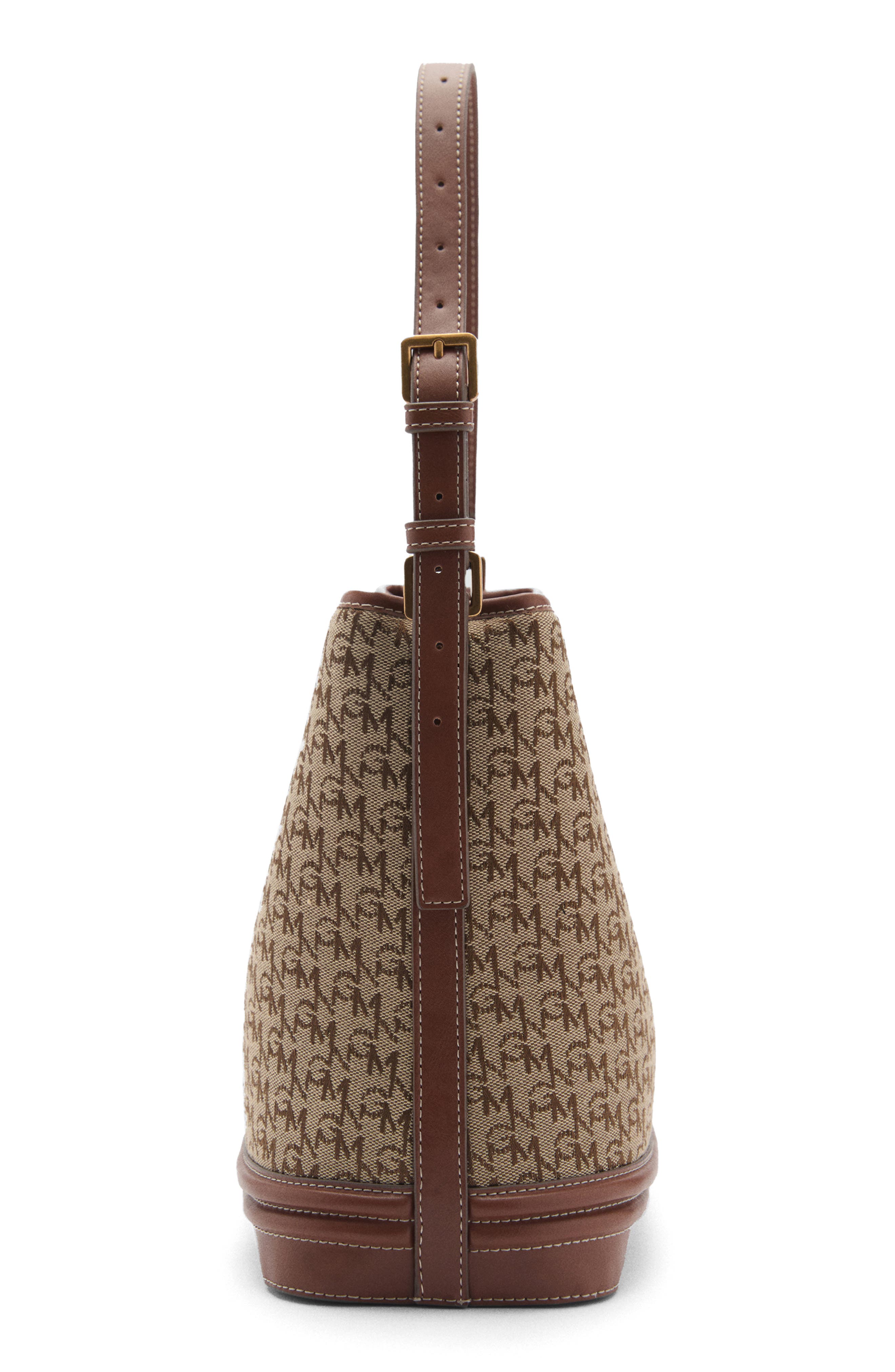 MANGO Medium Logo Jacquard Shopper Bag, Alternate, color, 