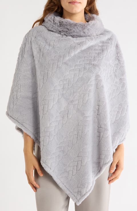 Open Knit Cowl Poncho