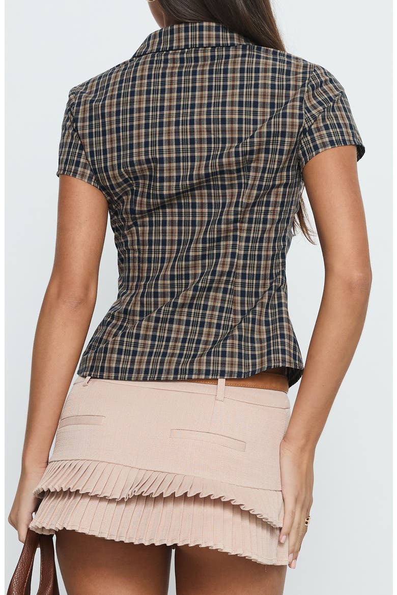Lift Off Plaid Cotton Button-Up Shirt, Alternate, color, BLUE