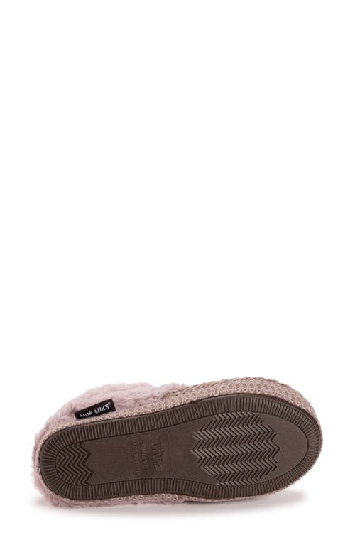 Muk Luks Moselle Faux Shearling Clog Slipper In Pink