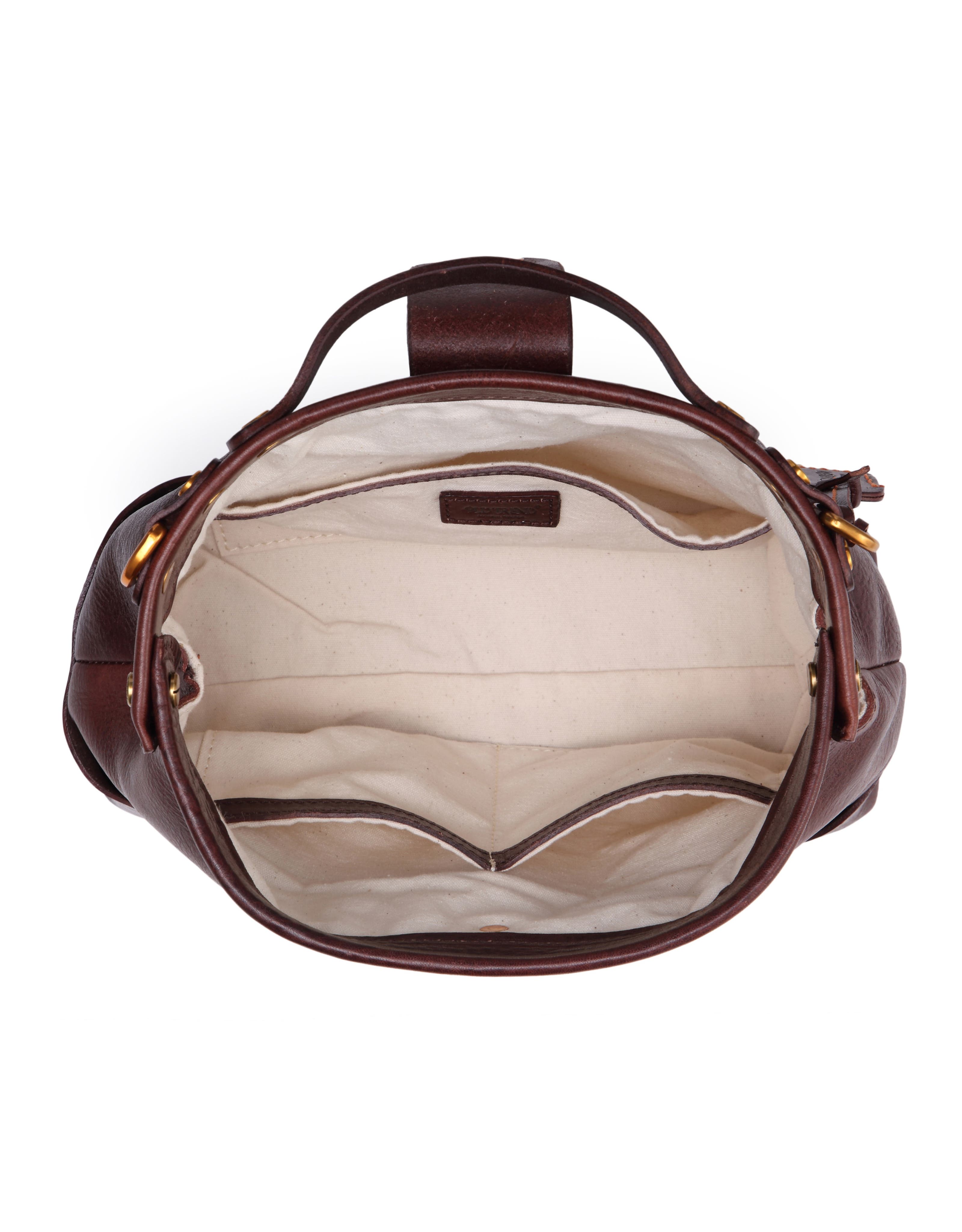 Romani Genuine Leather Compact Doctor Crossbody Bag, Alternate, color, Brown
