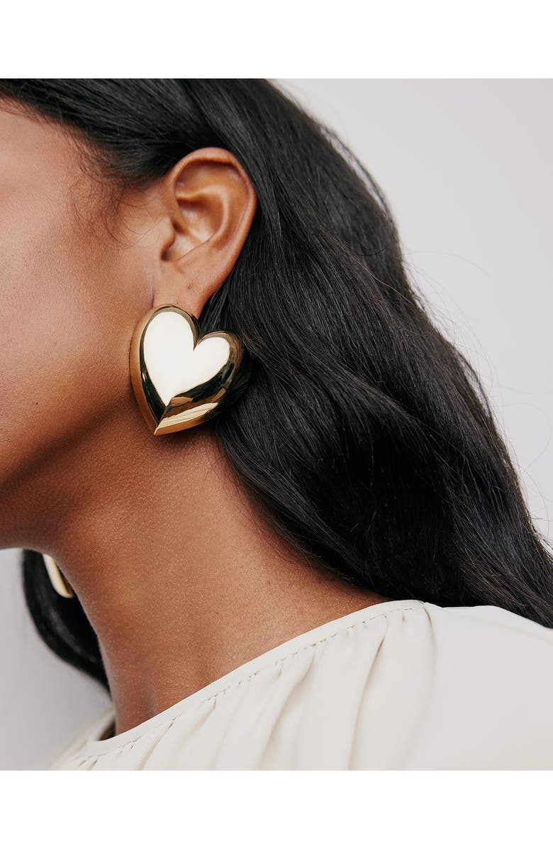 Jennifer Fisher Large Puffy Heart Earrings, Alternate, color, Gold