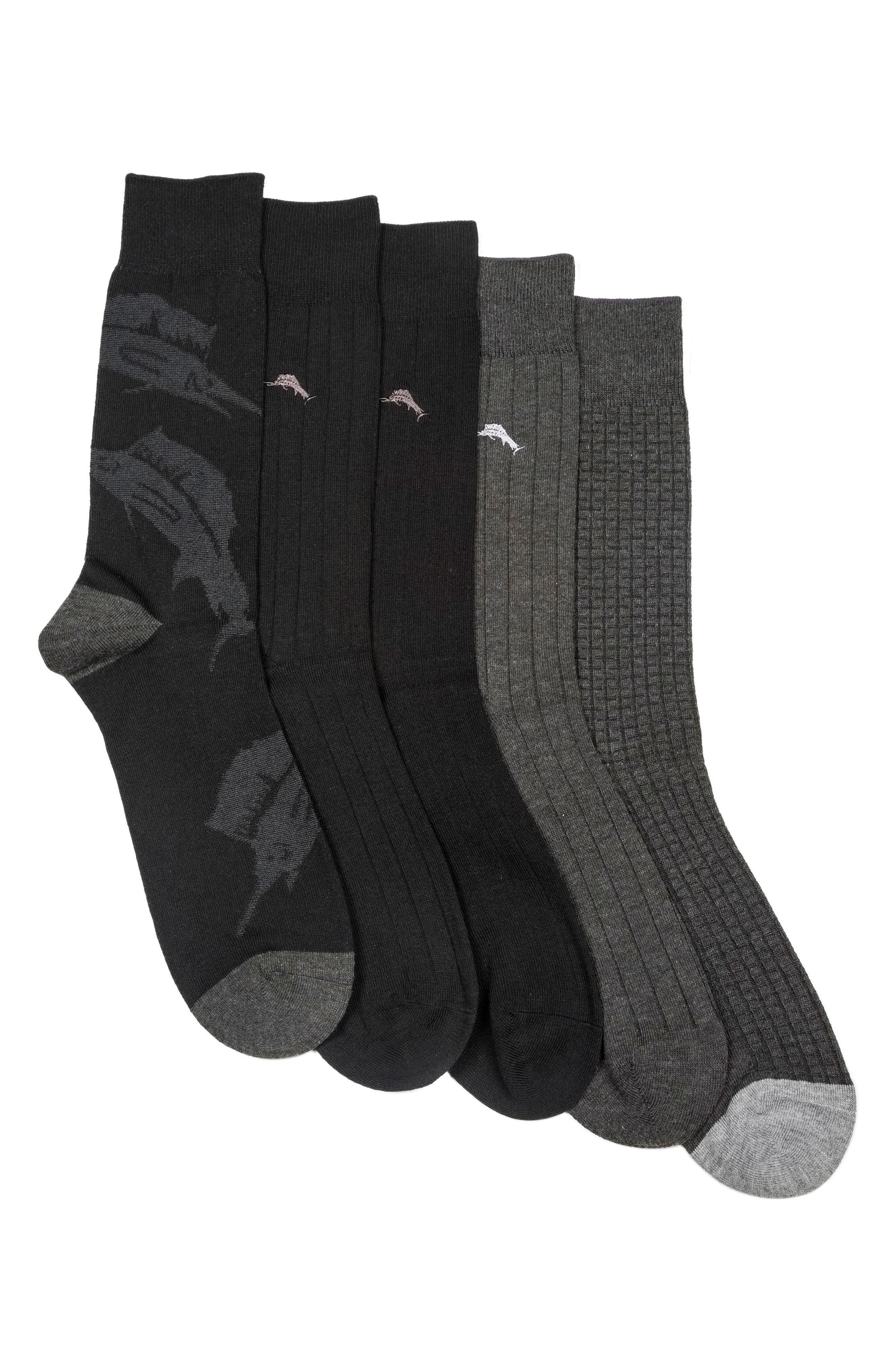 Tommy Bahama 5-Pack Assorted Crew Socks