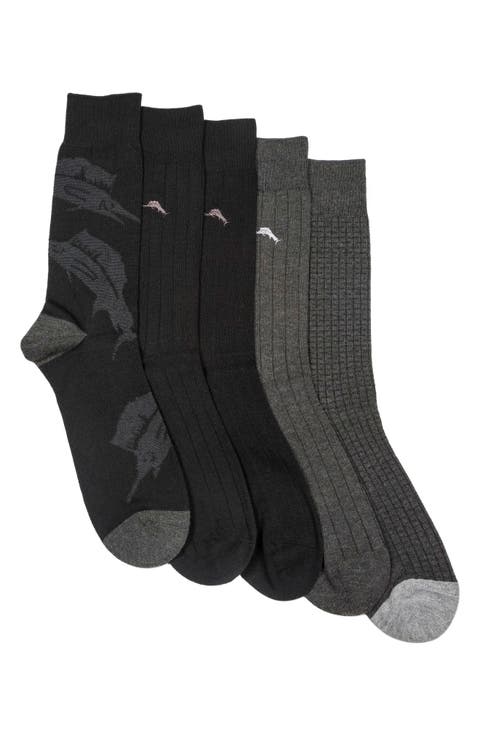 5-Pack Assorted Crew Socks