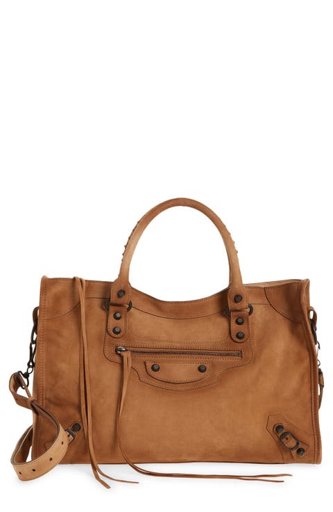 Medium Le City Suede Satchel