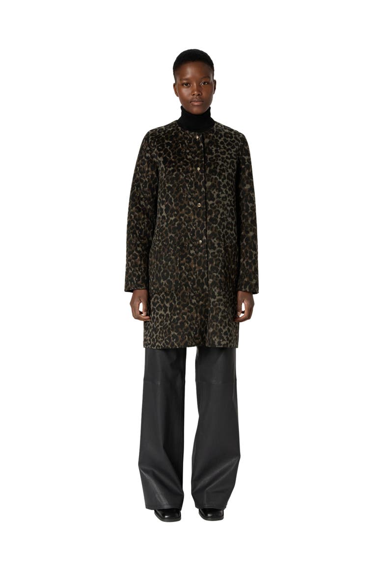 Matilda Collarless Reversible Coat, Main, color, Brown