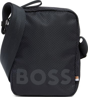 BOSS ボス★ブラック エンボスロゴ リポーターバッグ BOSS - フェイクレザー フォールディングカードホルダー