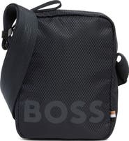 BOSS Logo Ripstop Recycled Polyester Crossbody Bag