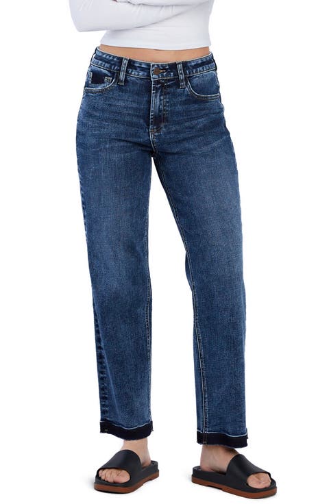 Release Hem Straight Leg Jeans