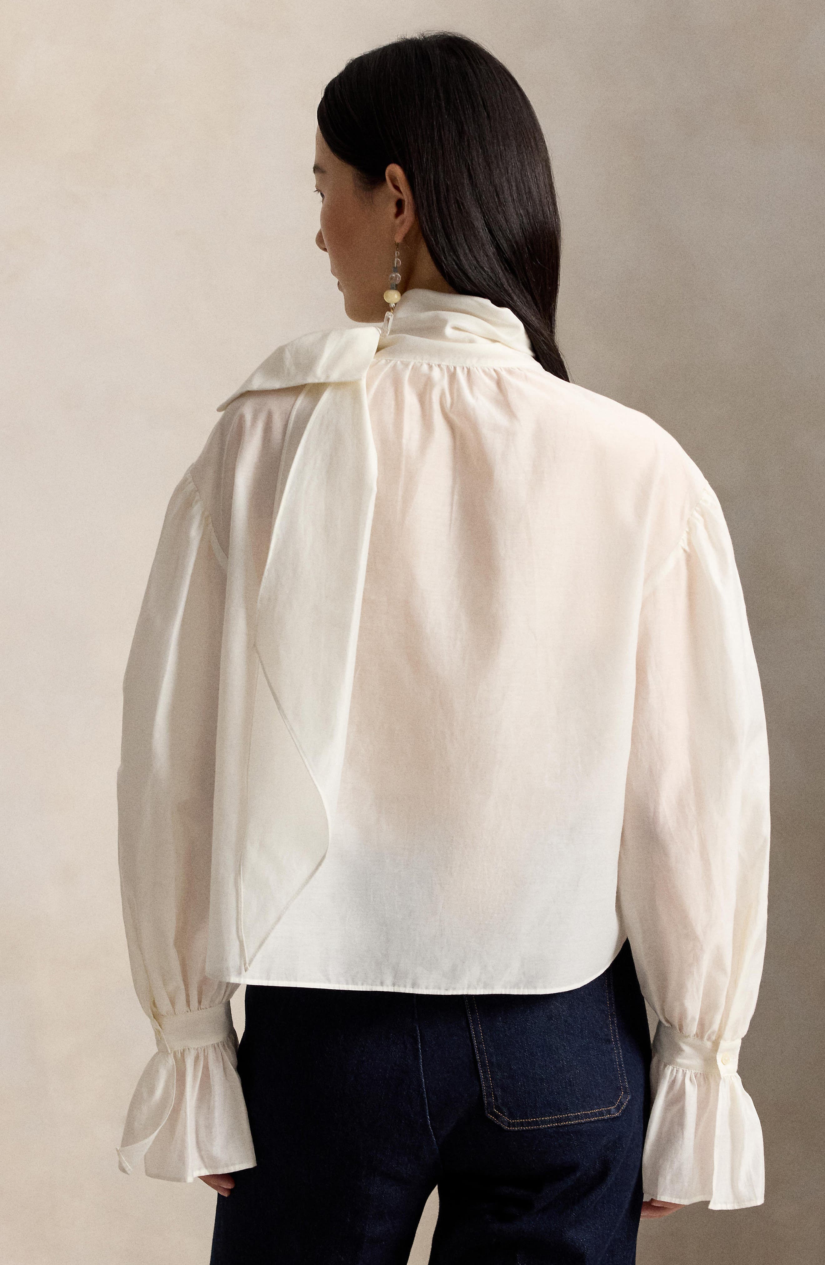 Polo Ralph Lauren Cotton & Silk Organdy Top (Women) | Nordstrom