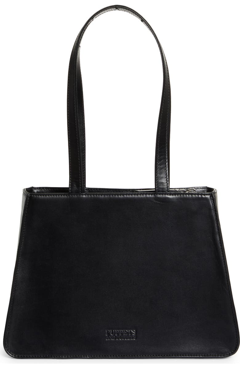 Puppets and Puppets Pumpkin Detail Leather Handbag, Alternate, color,