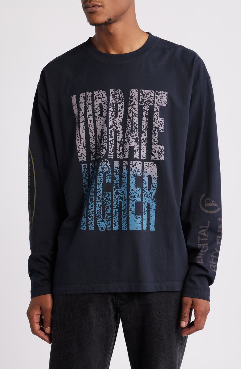 HONOR THE GIFT Vibrations Long Sleeve Cotton Graphic T-Shirt, Main, color, 