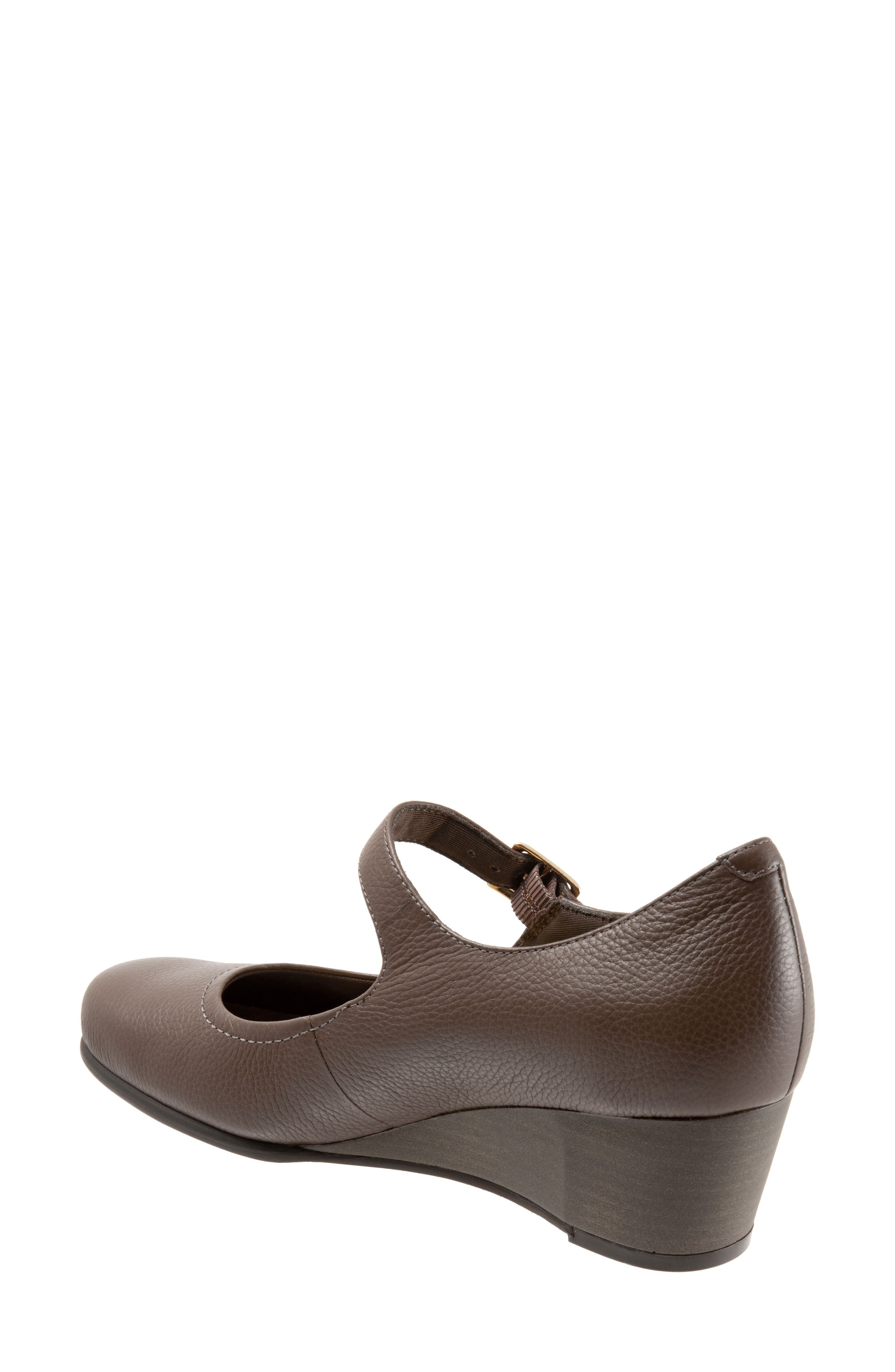 Willow Mary Jane Wedge Pump, Alternate, color, DARK TAUPE LEATHER