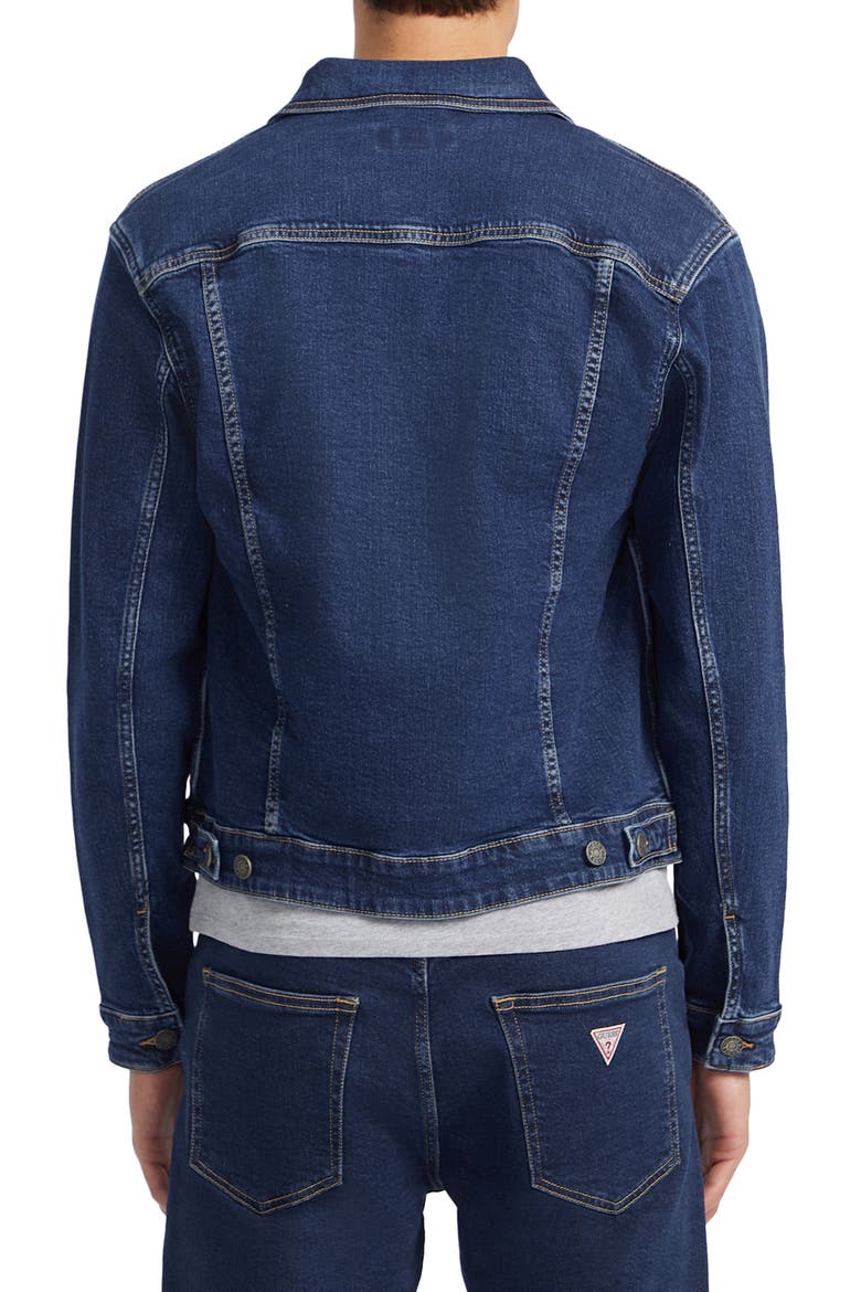 Slim Fit Denim Trucker Jacket, Alternate, color, VARD