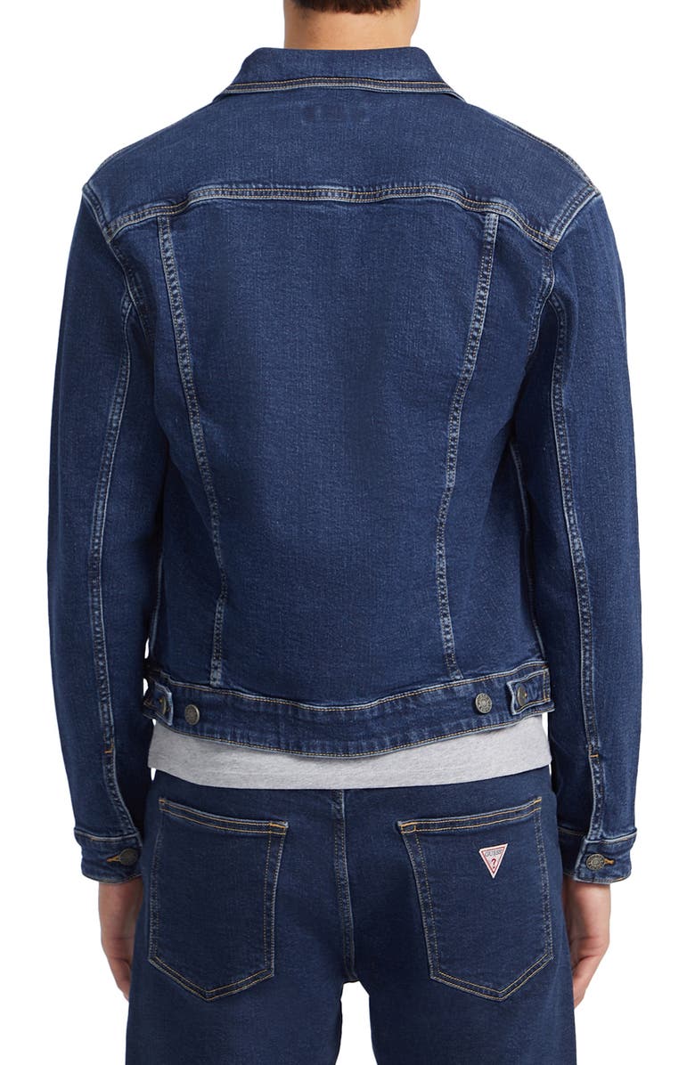 GUESS JEANS Slim Fit Denim Trucker Jacket, Alternate, color, Vard