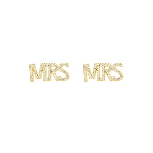 Untamed Petals Mrs Crystal Studs In Gold