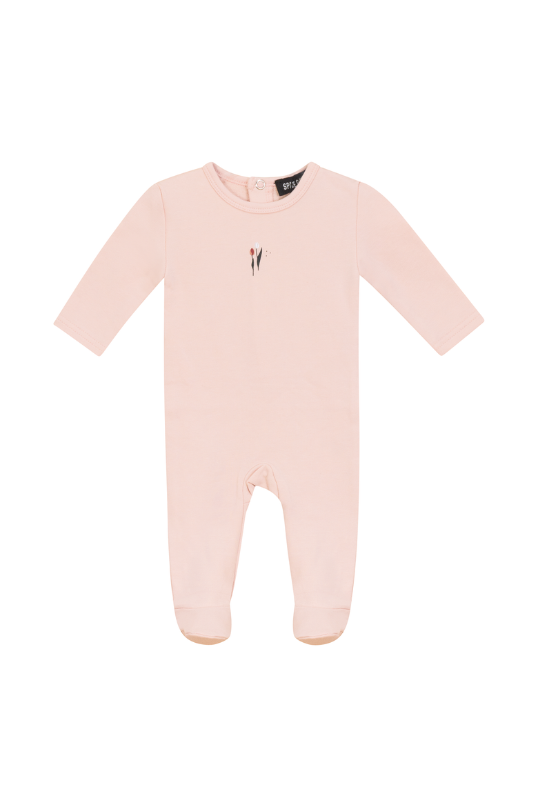 Scooter and Tulip Print Cotton Romper, Main, color, Soft Pink