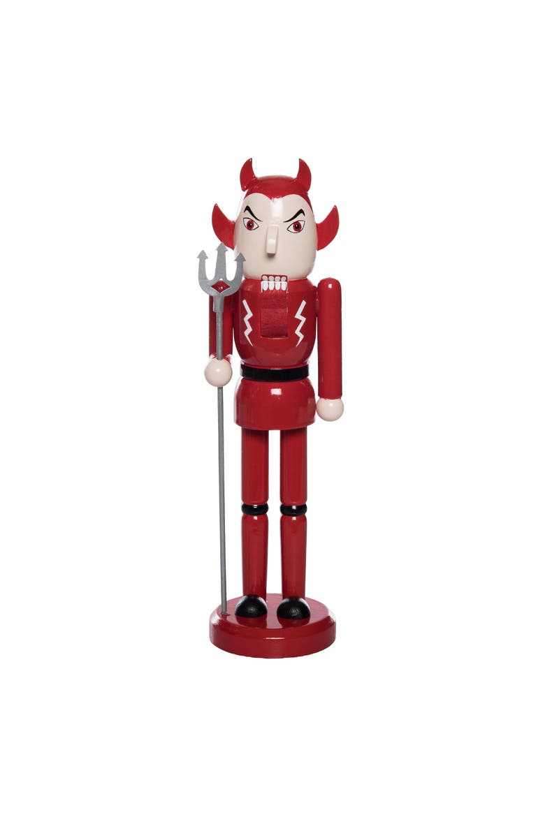Devil Nutcracker Wooden Figurine, Main, color, Red