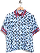 Diane von Furstenberg Alexa Short Sleeve Silk Button-Up Shirt
