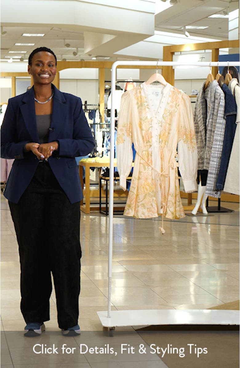 Shyla Floral Long Sleeve Minidress, sales video thumbnail