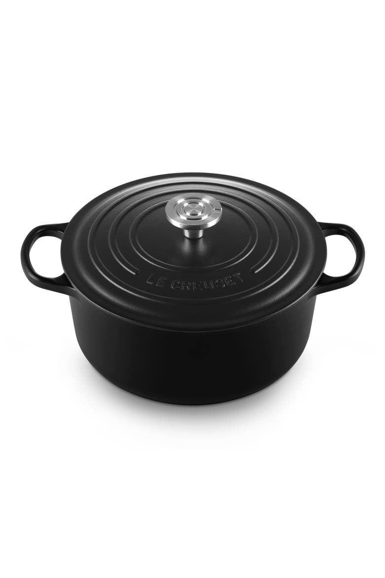 Enameled Cast Iron Round Dutch Oven, Alternate, color, LICORICE
