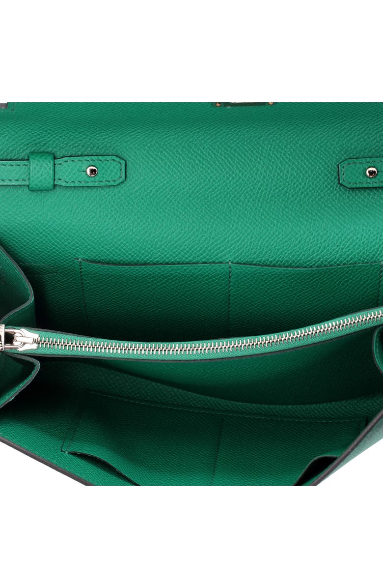 Pre-Owned Hermes Kelly To Go Wallet Epsom, Alternate, color, Vert Jade