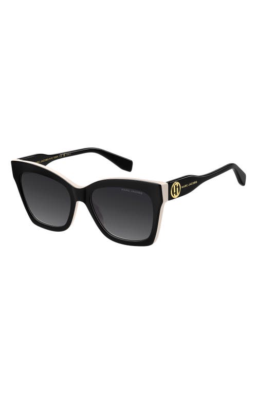 Marc Jacobs Logo-plaque Square-frame Sunglasses In Black