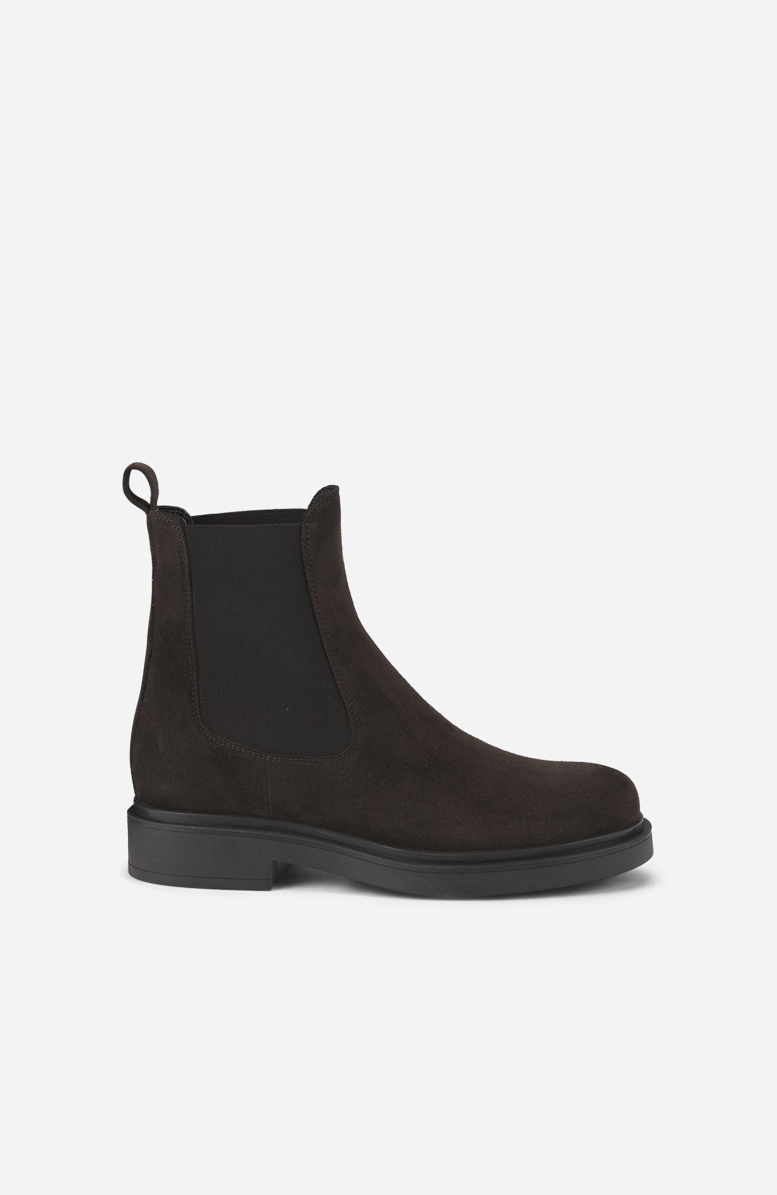 Loren Chelsea Leather Ankle Boot, Main, color, Testa di moro Suede
