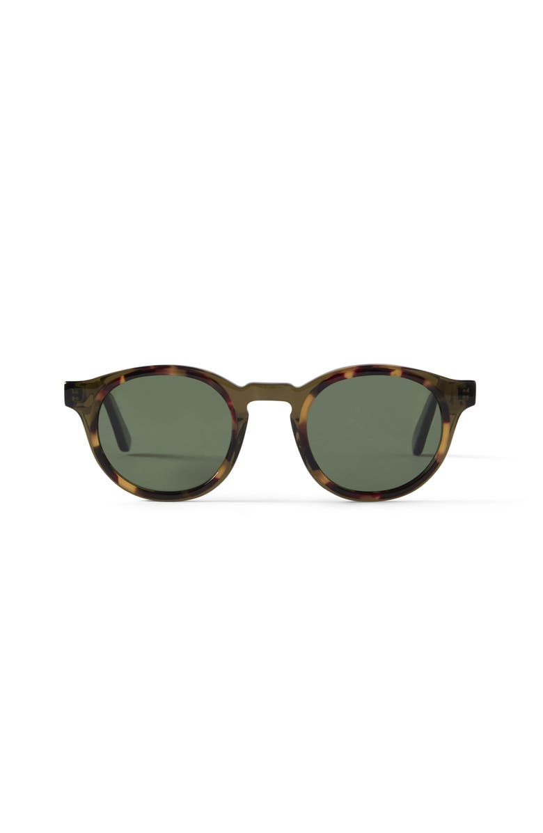 French Kiwis Eyewear Alexis Sunglasses, Main, color, Green / Tortoise