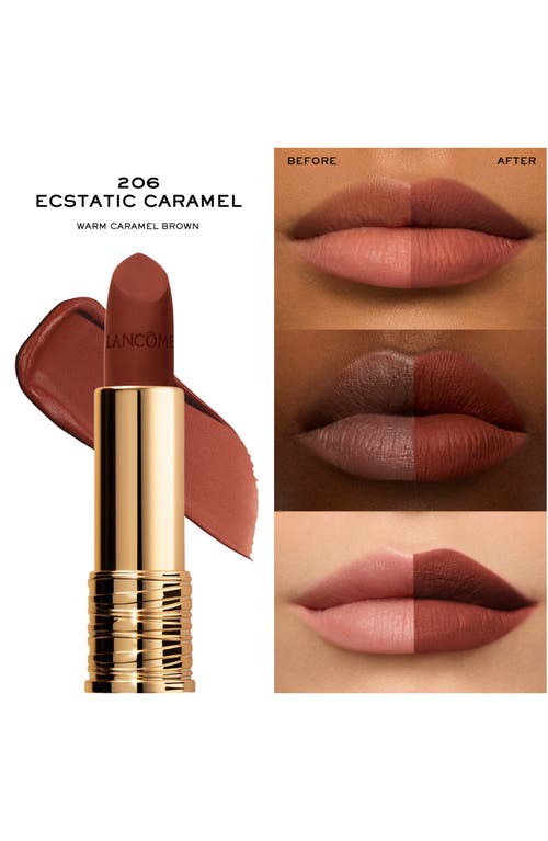 Lancôme L'absolu Rouge Drama Full Coverage Matte Lipstick In Ecstatic Caramel