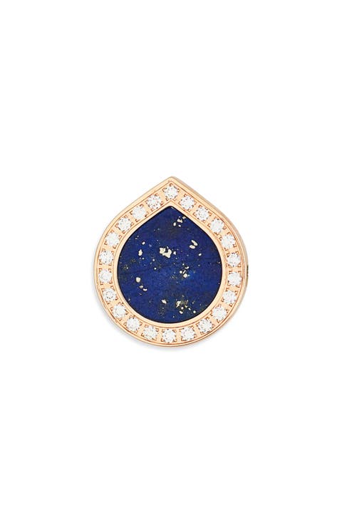 Antifer Lapis Lazuli & Diamond Pavé Stud Earring