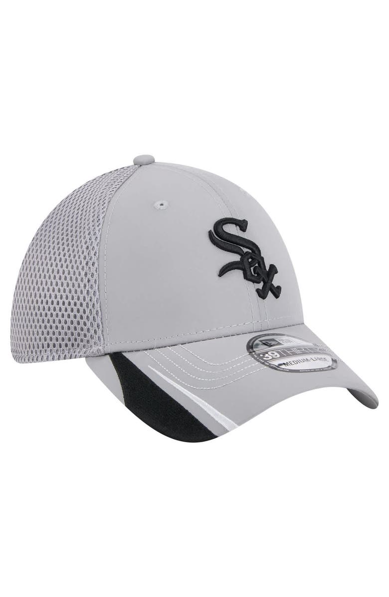 New Era Men's New Era Gray Chicago White Sox Linear 39THIRTY Flex-Fit Hat, Alternate, color, Gray
