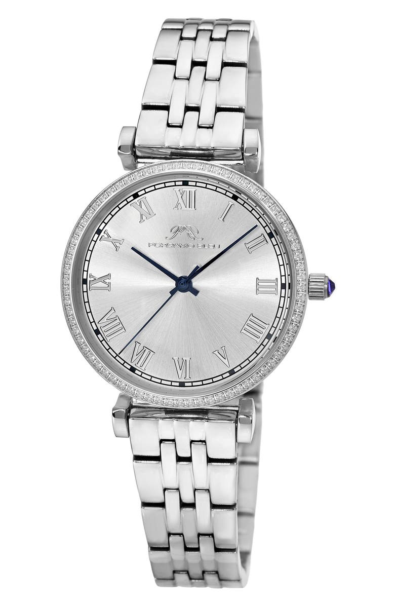 PORSAMO BLEU Emma Bracelet Watch, Main, color, Silver/ Silver