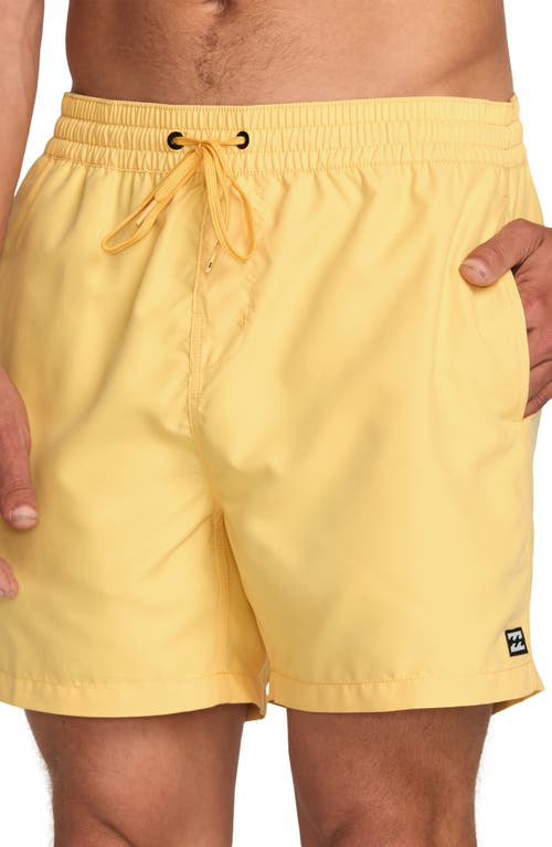 Billabong All Day Layback Swim Trunks In Yellow