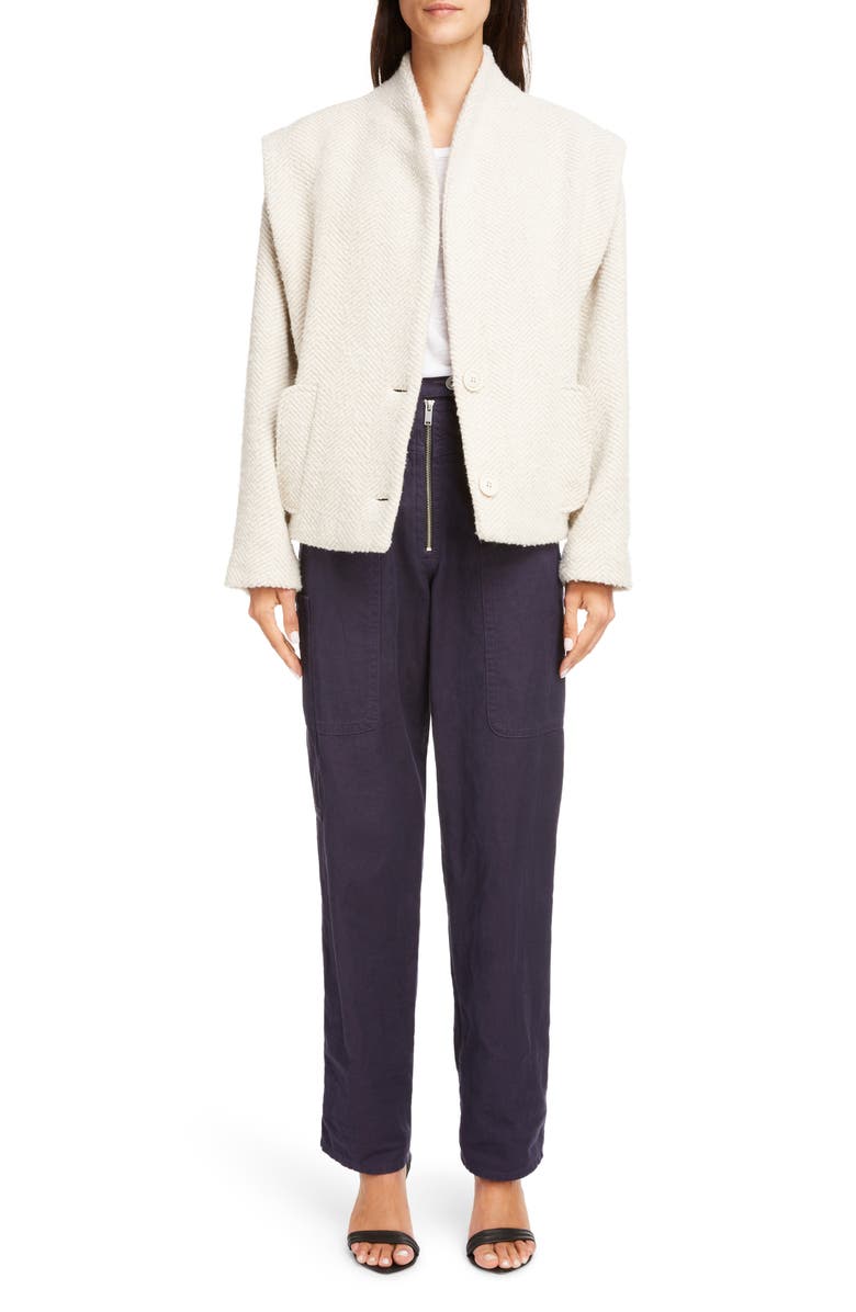 Isabel Marant Étoile Drogo Herringbone Jacket, Alternate, color, 