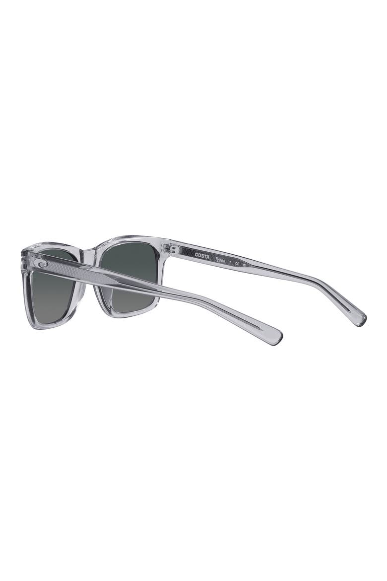 Tybee 55mm Gradient Polarized Rectangle Sunglasses, Alternate, color, CRYSTAL